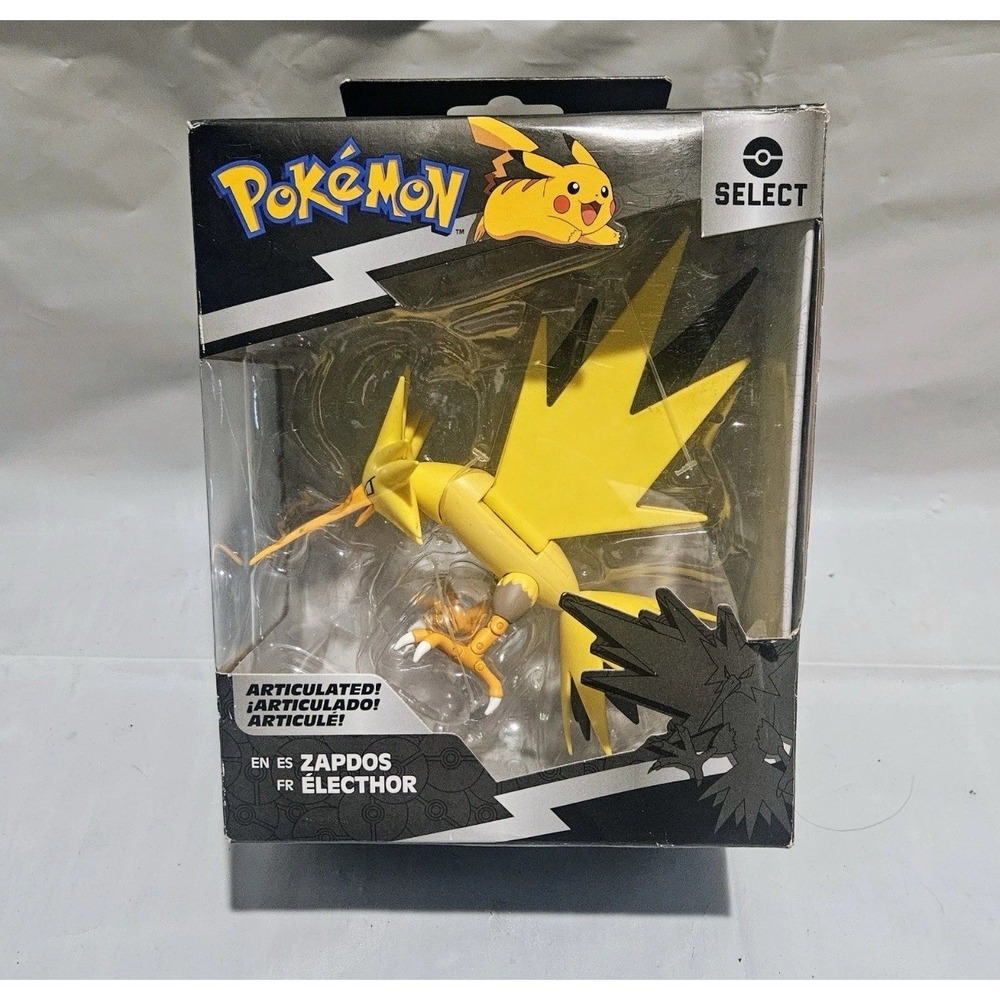 Pokemon Select Articulated Zapdos 6" Series 2 Action Figure Jazwares NEW Sealed